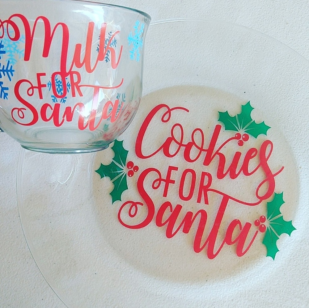 Cookies and Milk for Santa Dish Set